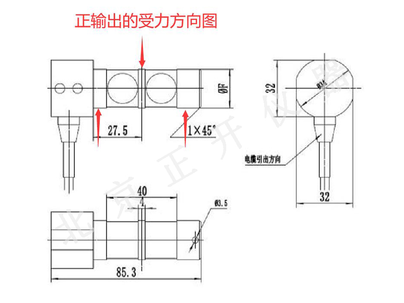 正受力方向图